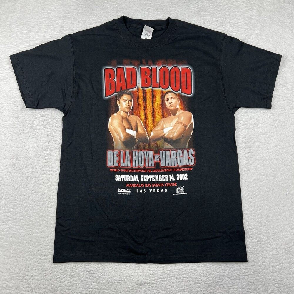 Vintage Bad Blood De La Hoya Vs Vargas Shirt 2002 Rap Tee World Boxing RARE